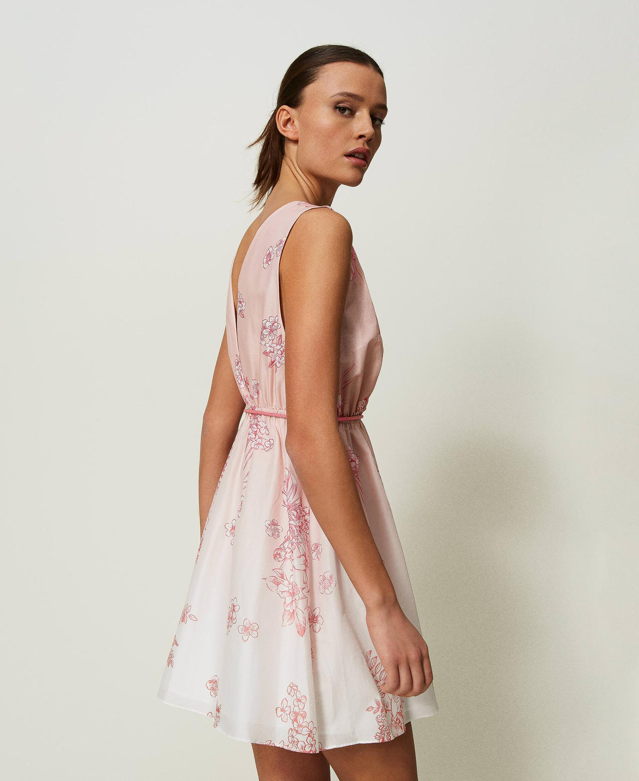 Short MYFO printed muslin dress