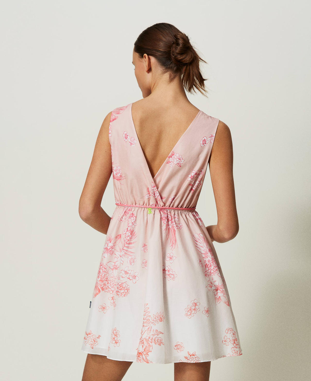 Robe courte MYFO en mousseline imprimée