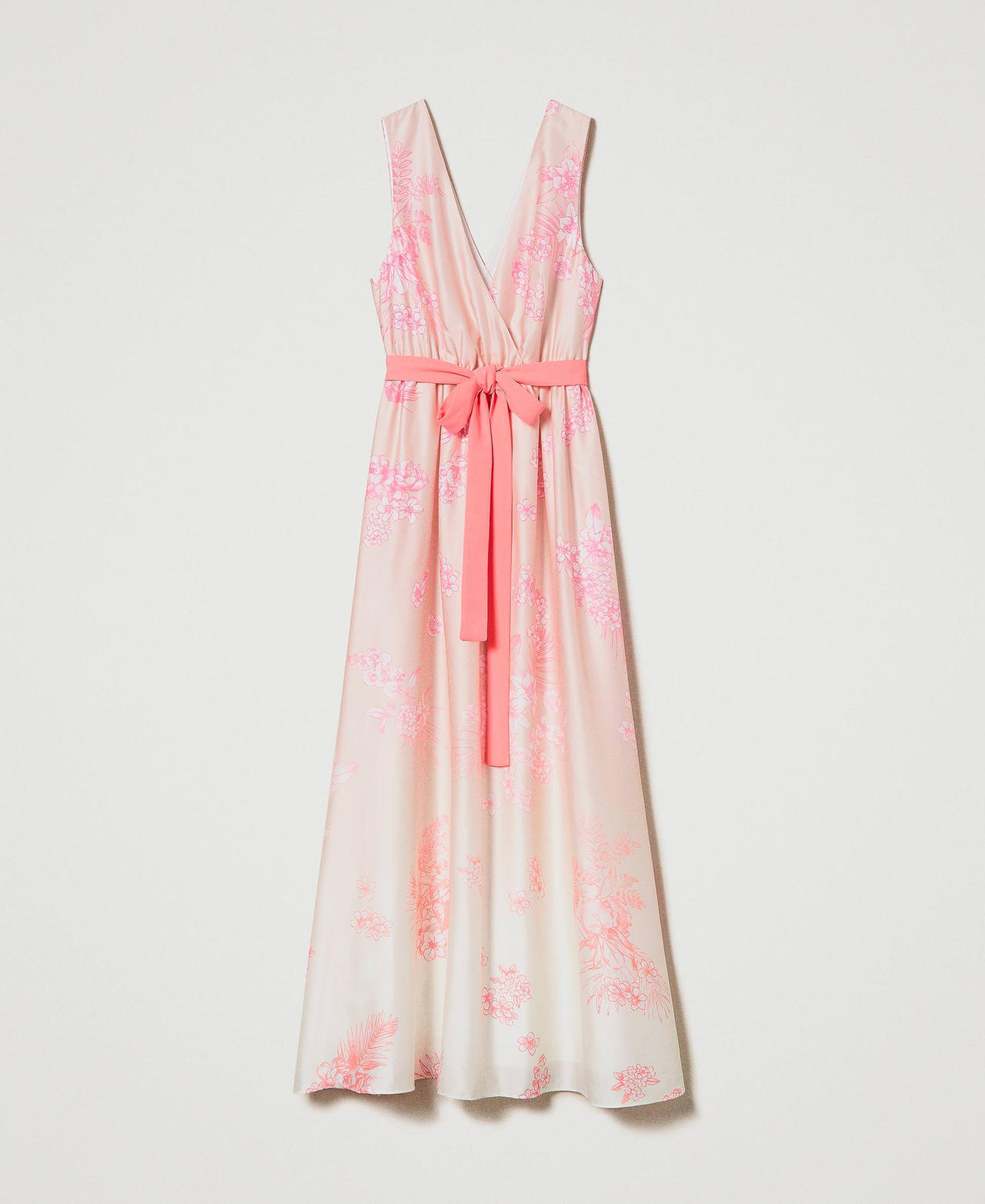 Long MYFO satin dress with fadeout print