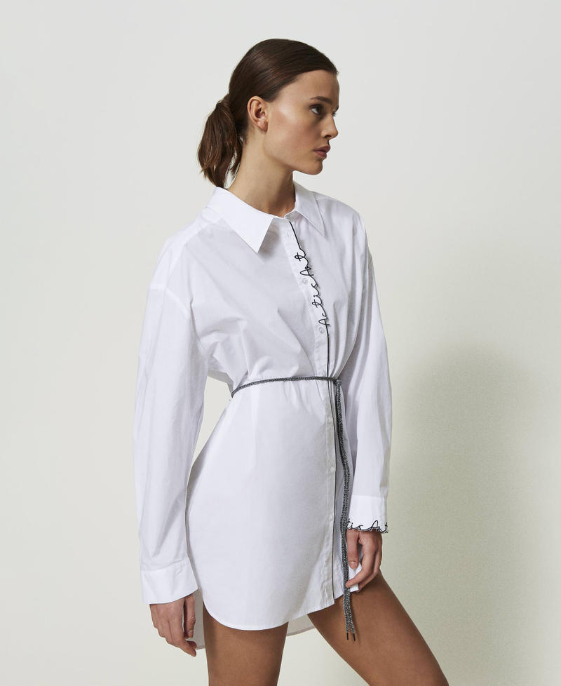 Maxi MYFO poplin shirt with logo embroidery