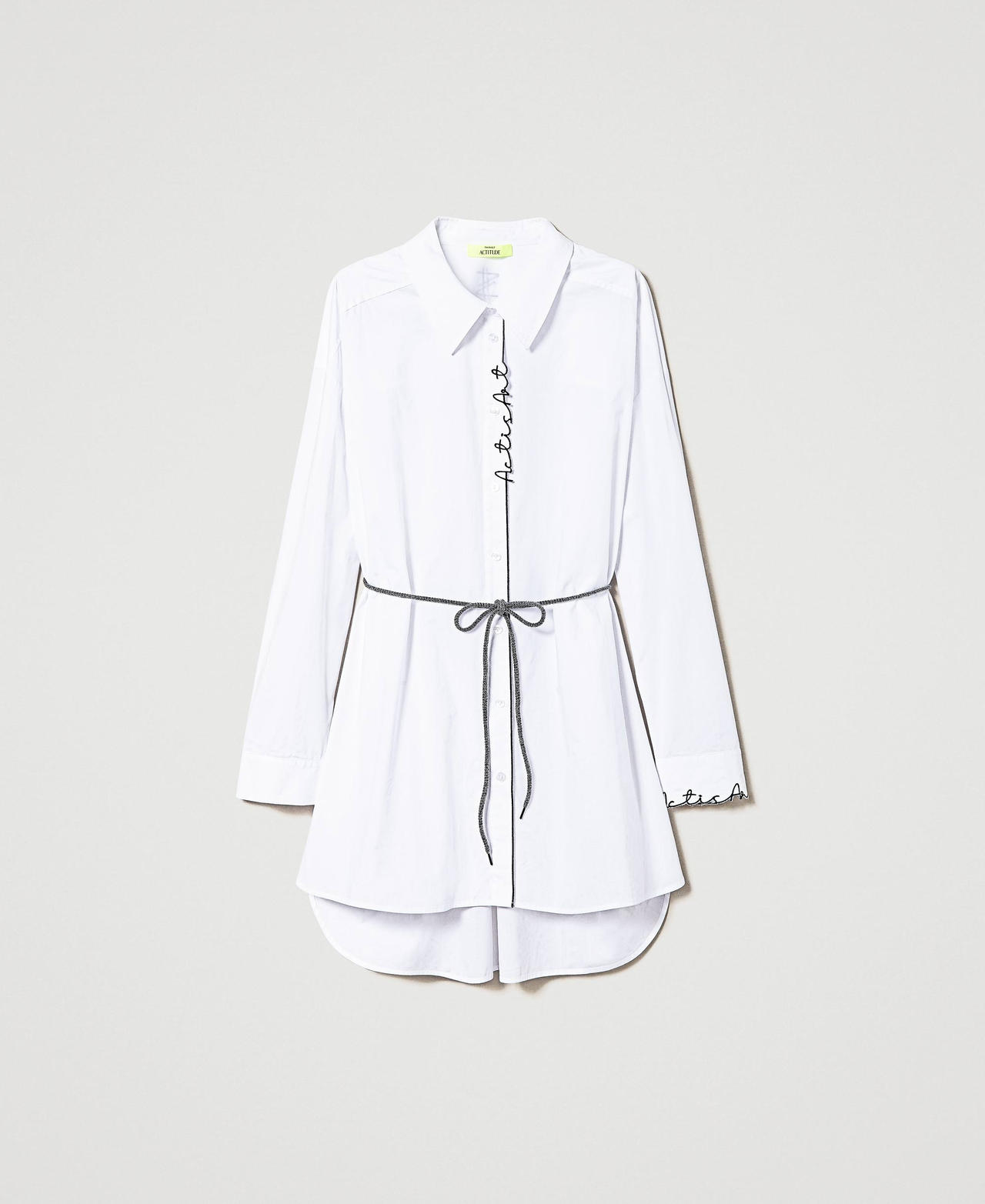 Maxi MYFO poplin shirt with logo embroidery