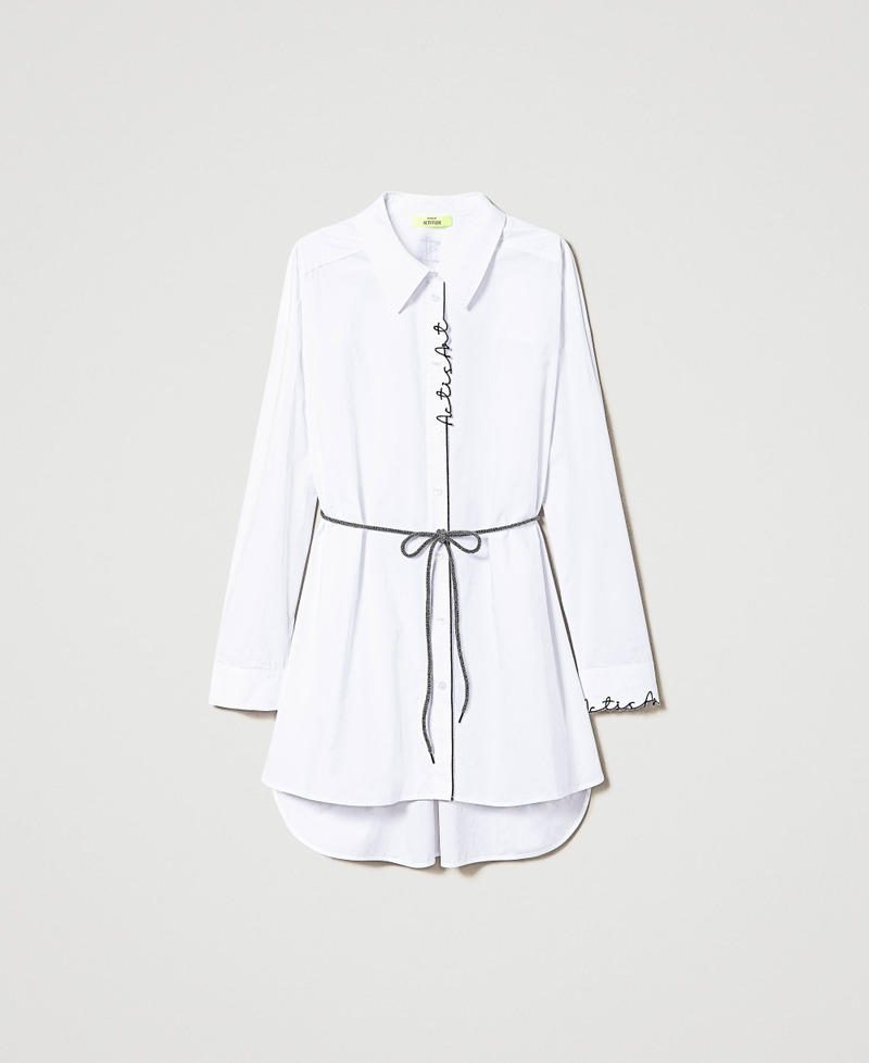 Maxi MYFO poplin shirt with logo embroidery