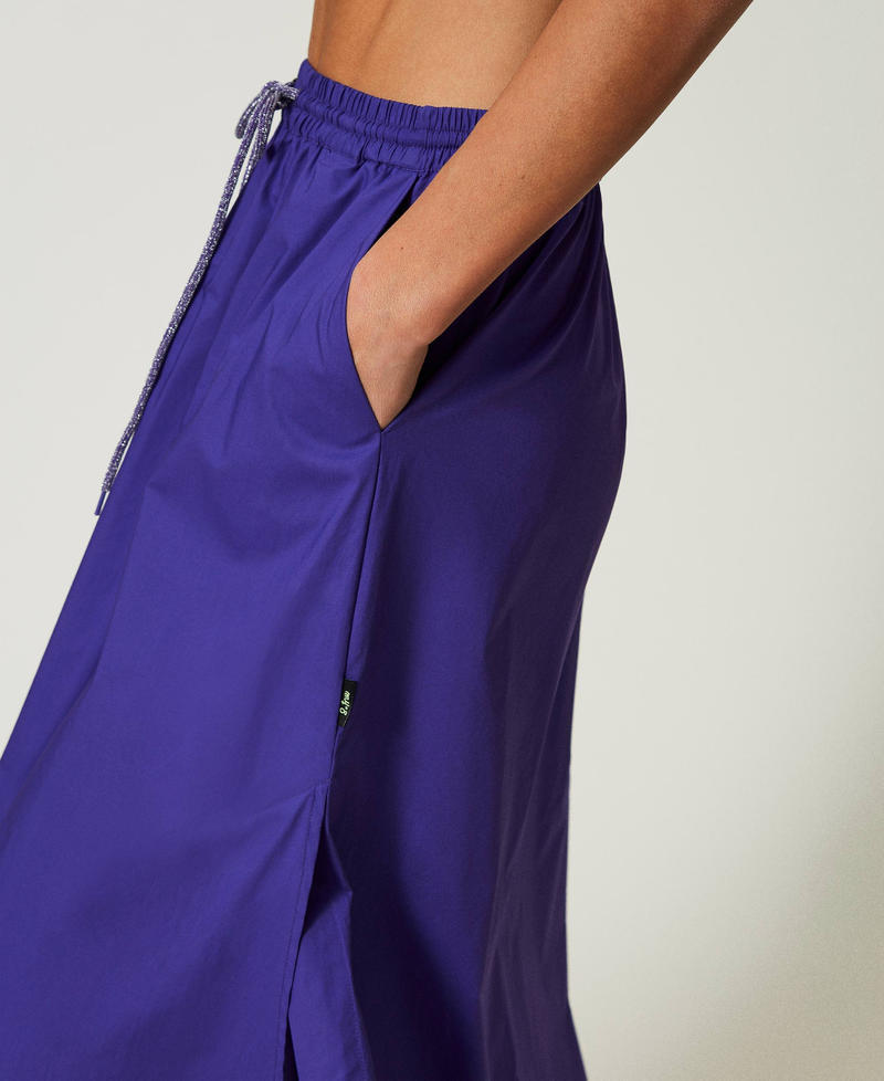 Long MYFO poplin skirt "Royal Purple" Woman 241AQ2054-04