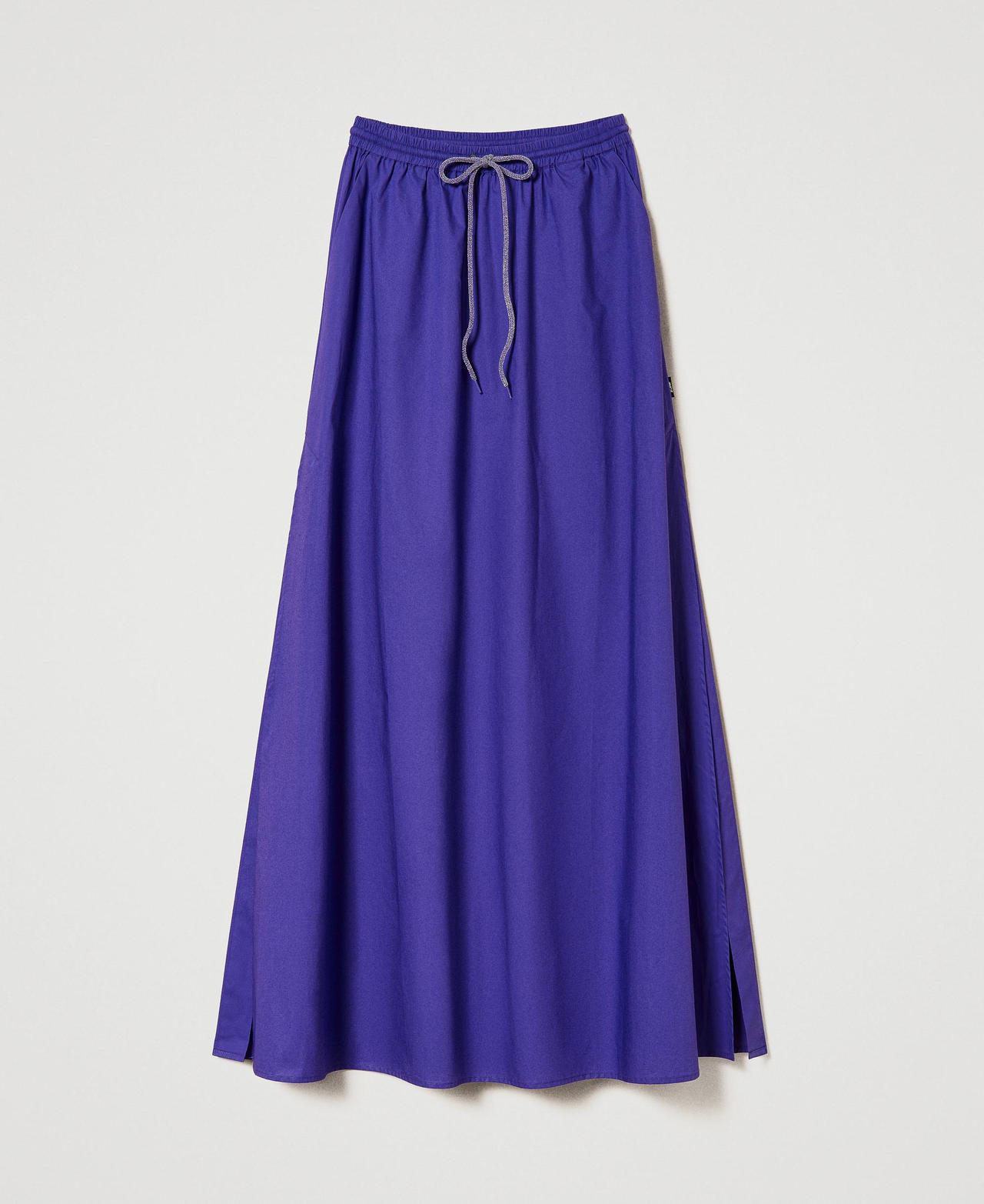 Long MYFO poplin skirt "Royal Purple" Woman 241AQ2054-0S