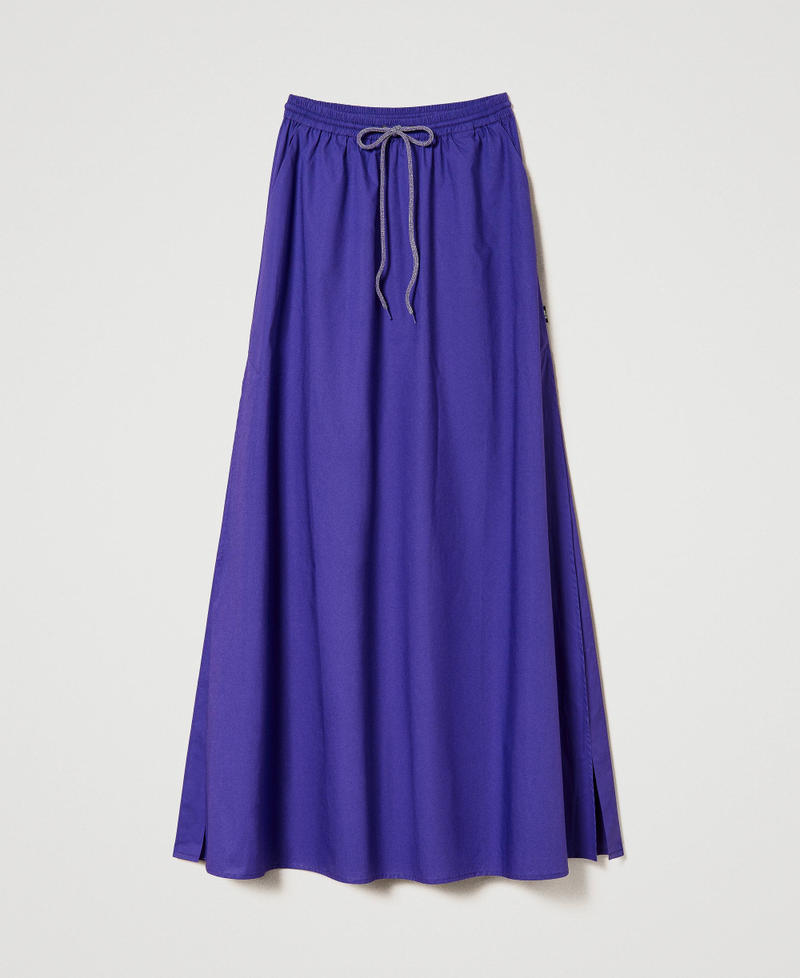 Long MYFO poplin skirt "Royal Purple" Woman 241AQ2054-0S