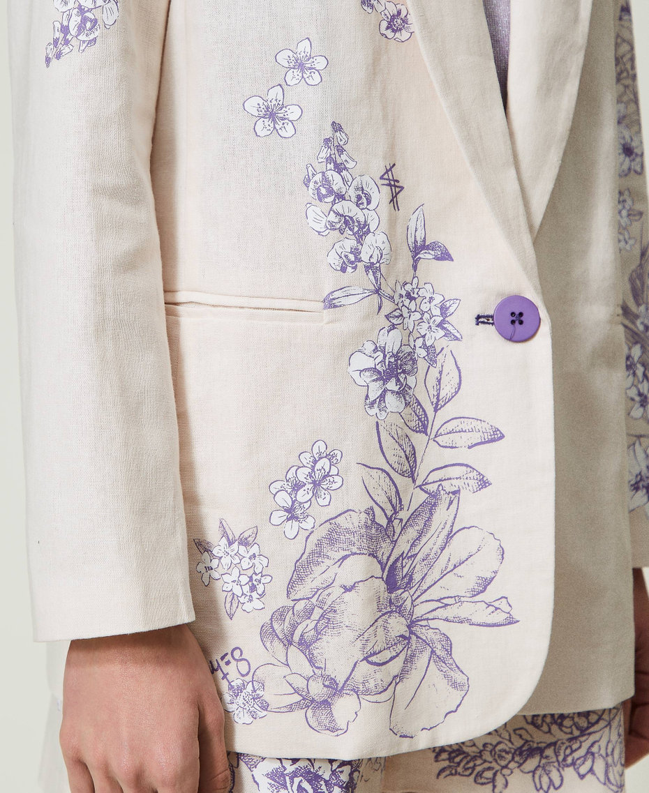 MYFO printed linen blend blazer