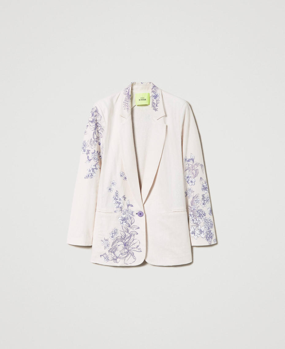 MYFO printed linen blend blazer