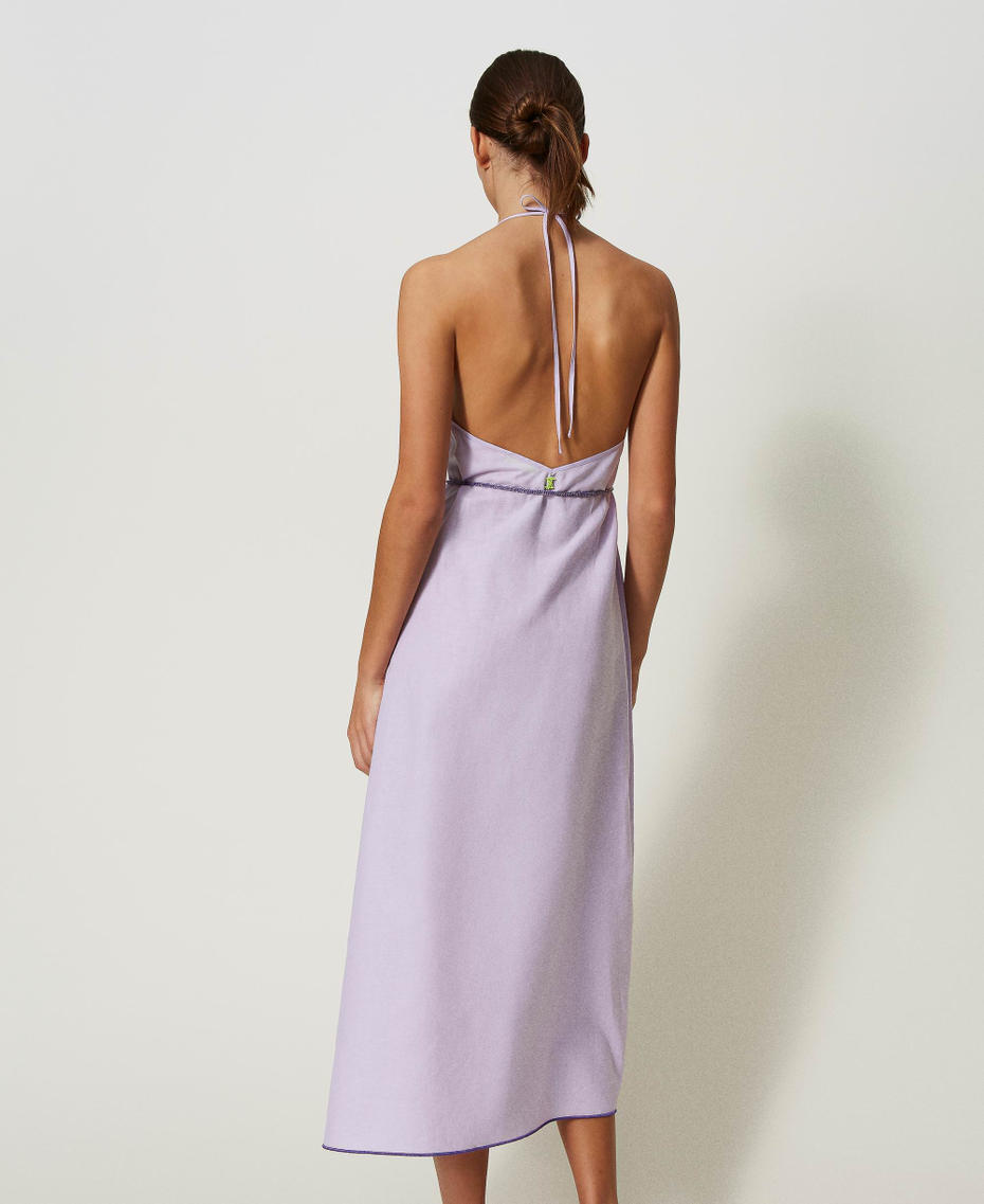Long MYFO embroidered linen blend dress