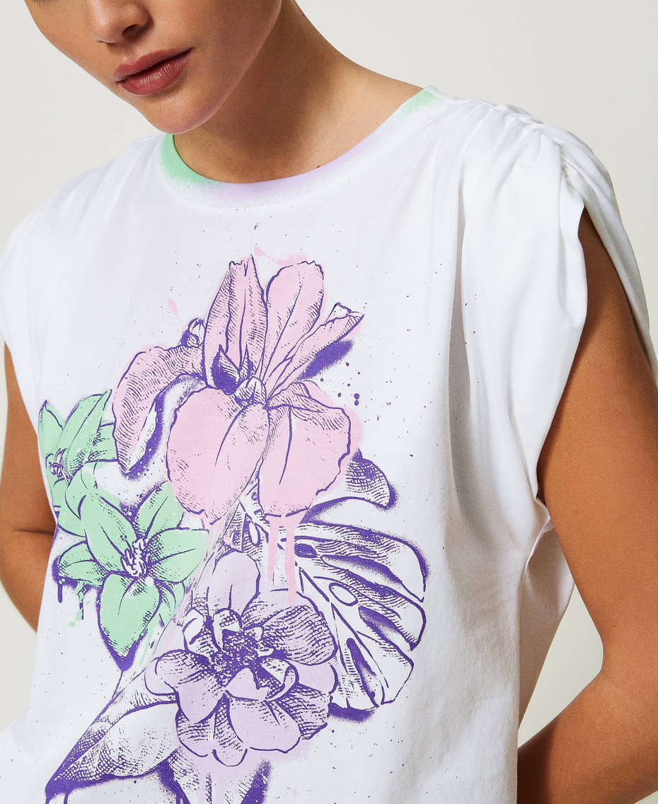 Oversize MYFO t-shirt with floral print