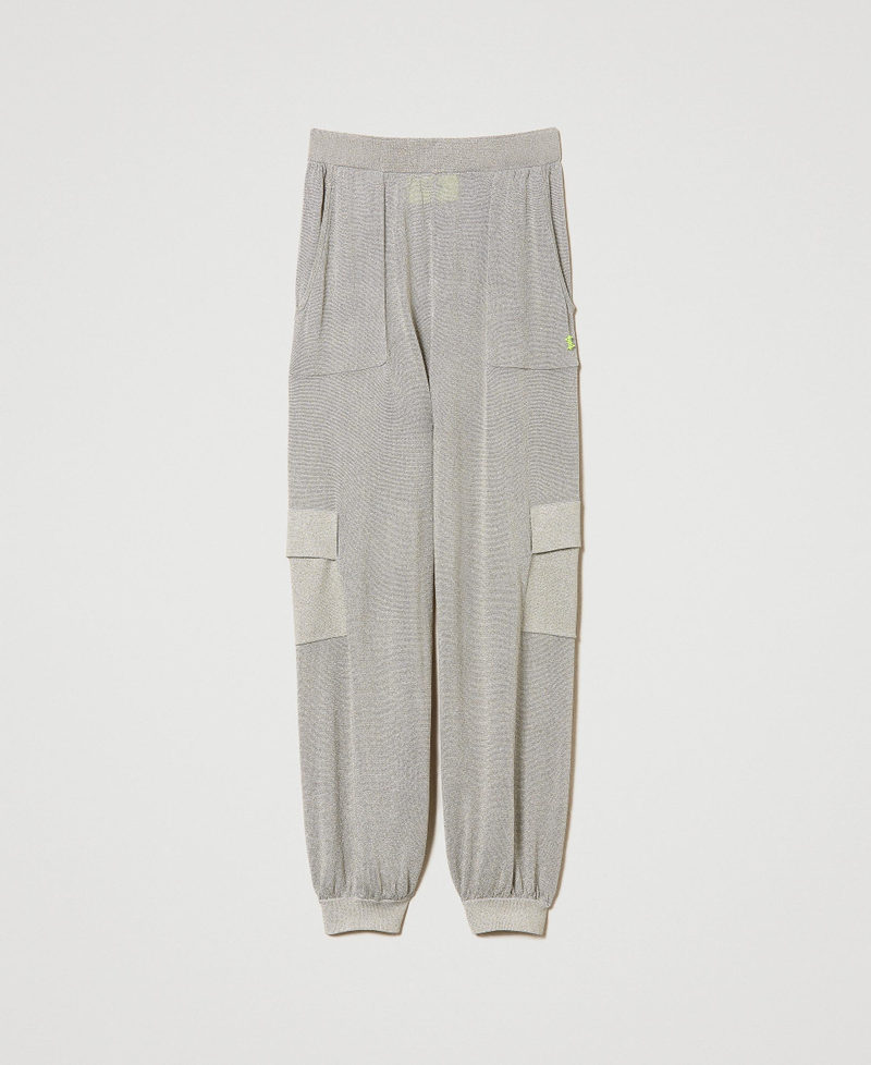 MYFO lurex knit cargo trousers