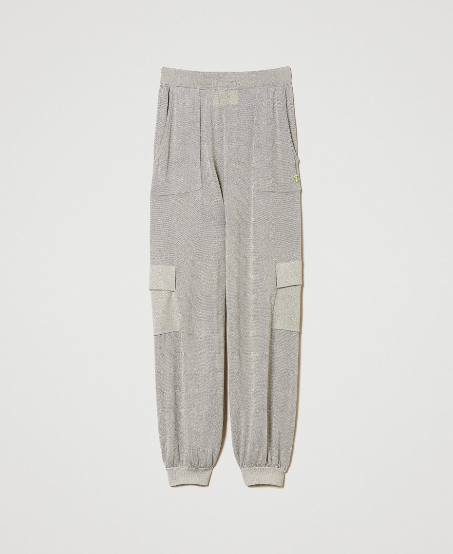 MYFO lurex knit cargo trousers