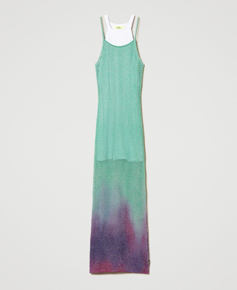 Long MYFO lurex knit dress with slip