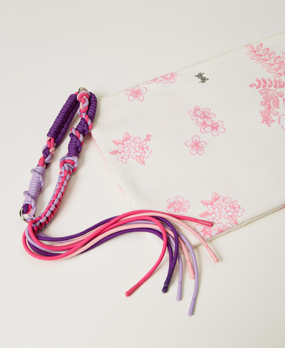 MYFO floral canvas clutch