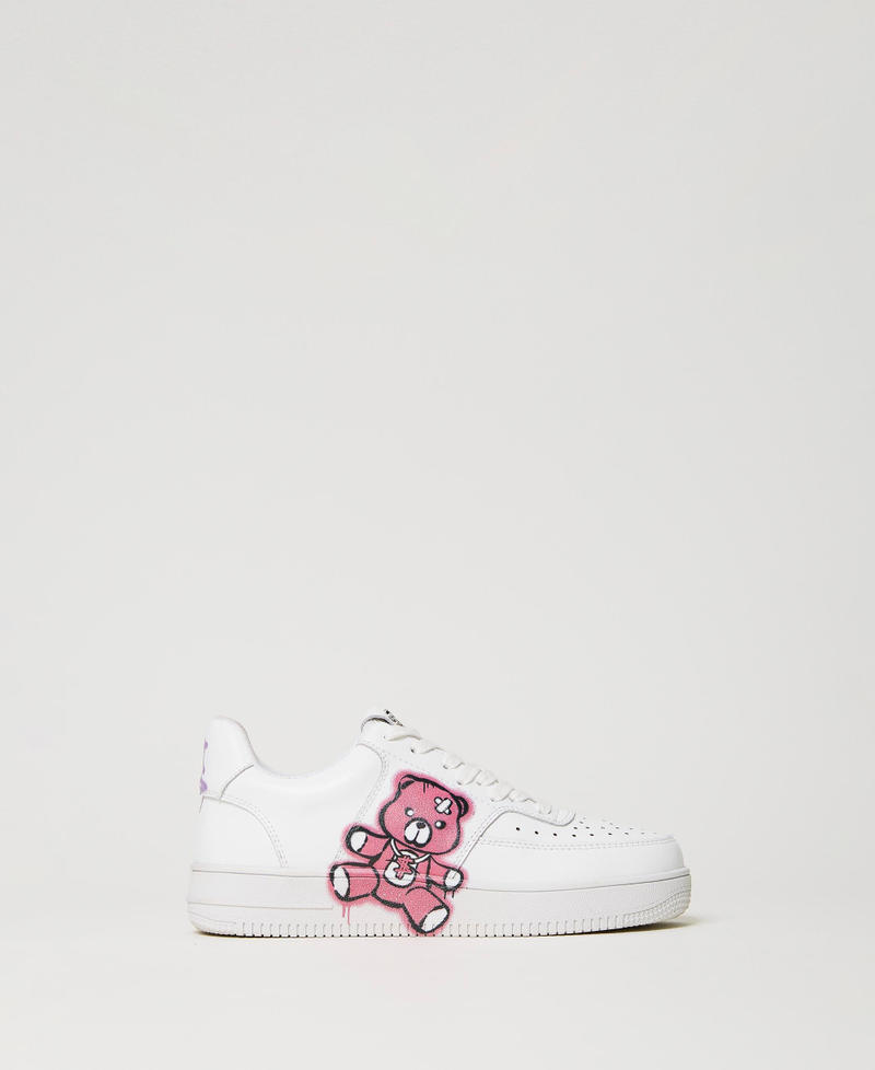 MYFO leather trainers with print