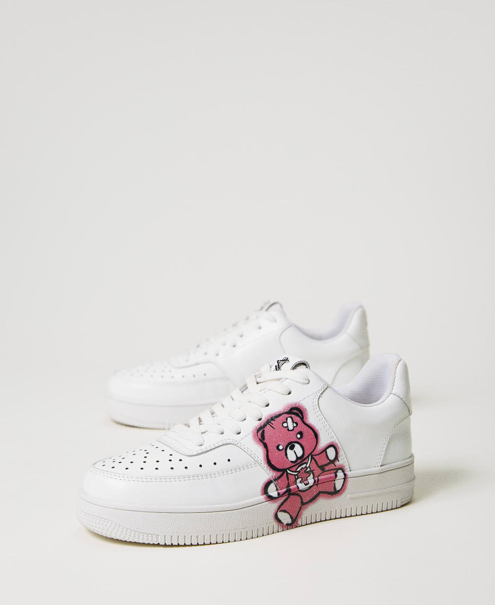 MYFO leather trainers with print