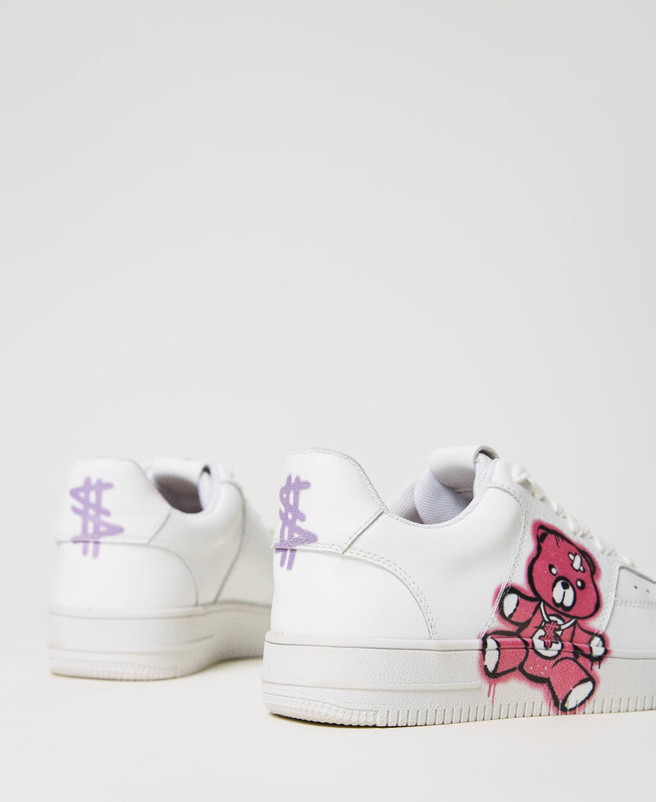 MYFO leather trainers with print