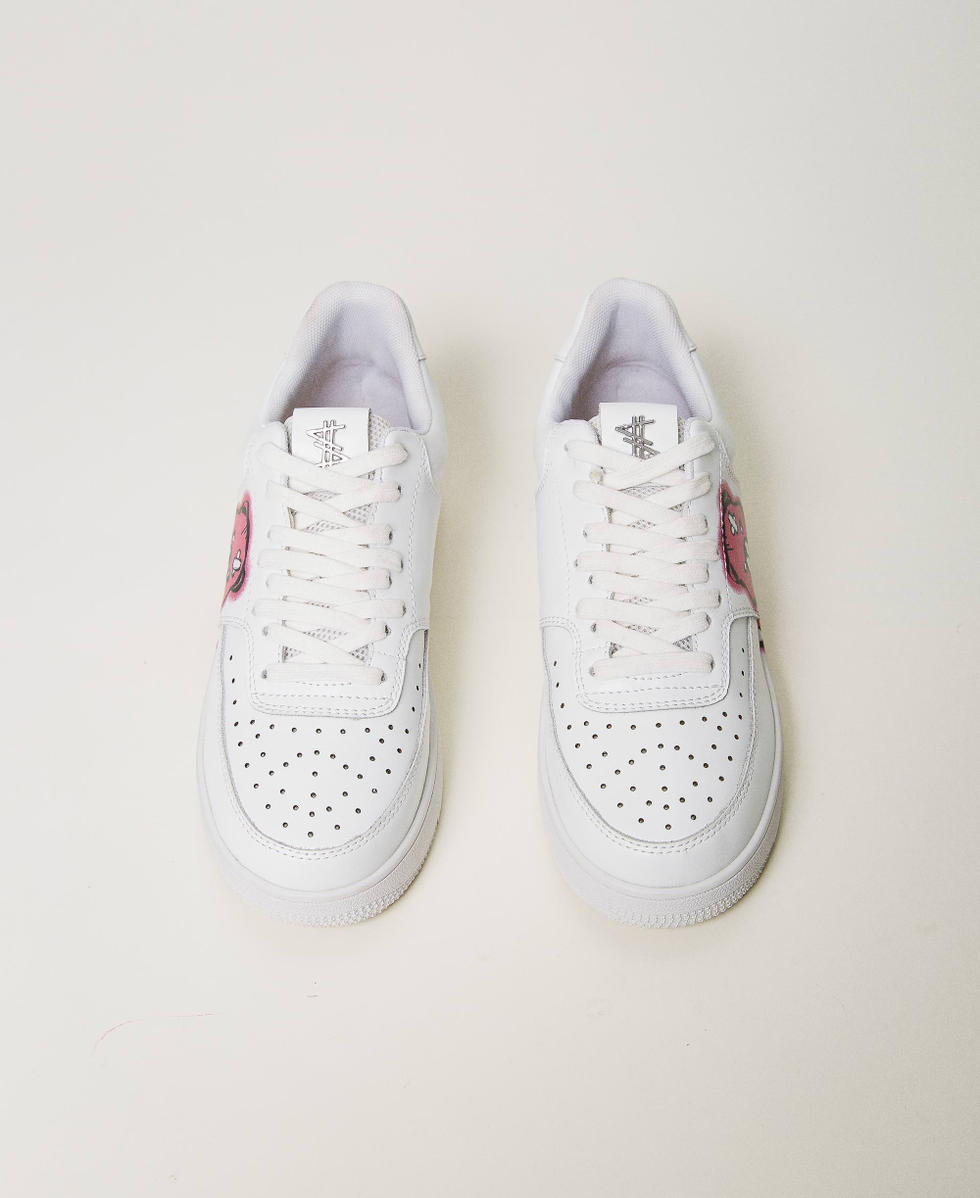MYFO leather trainers with print