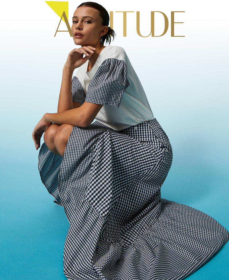 Gingham cheap skirt long