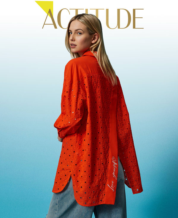 Maxi camicia in sangallo