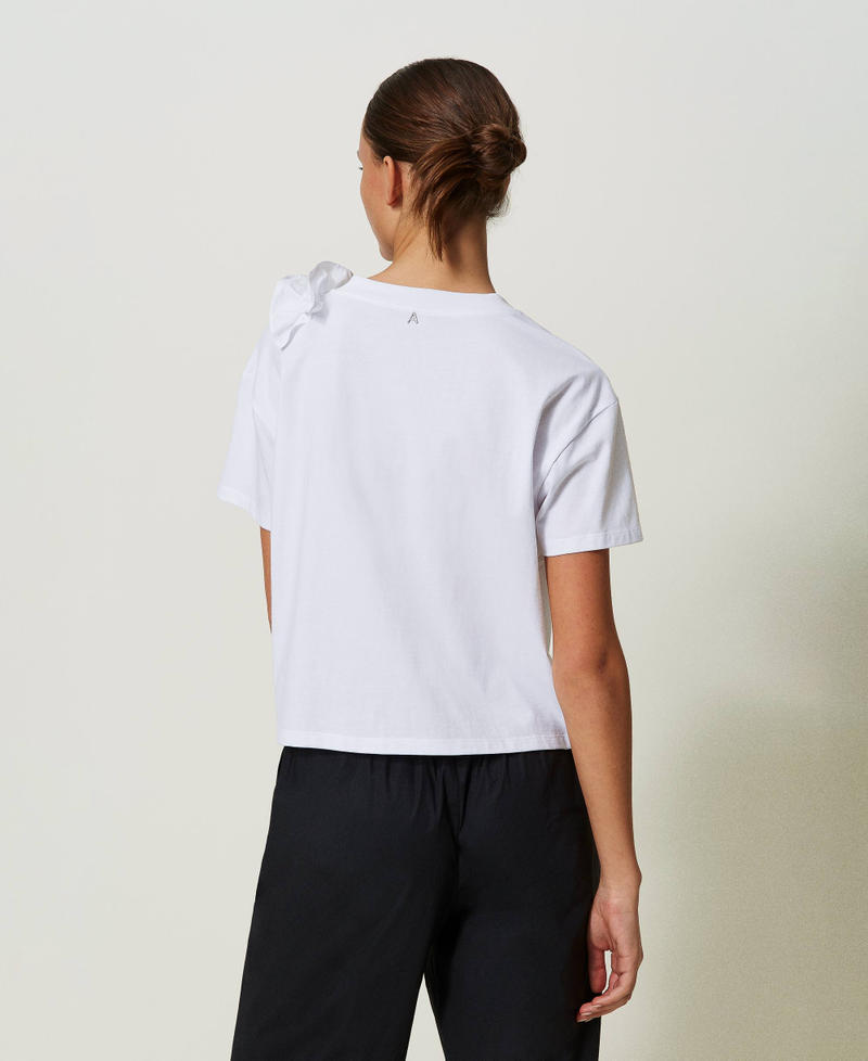 T-shirt regular avec volant Blanc "Papers" Femme 241AT2082-04