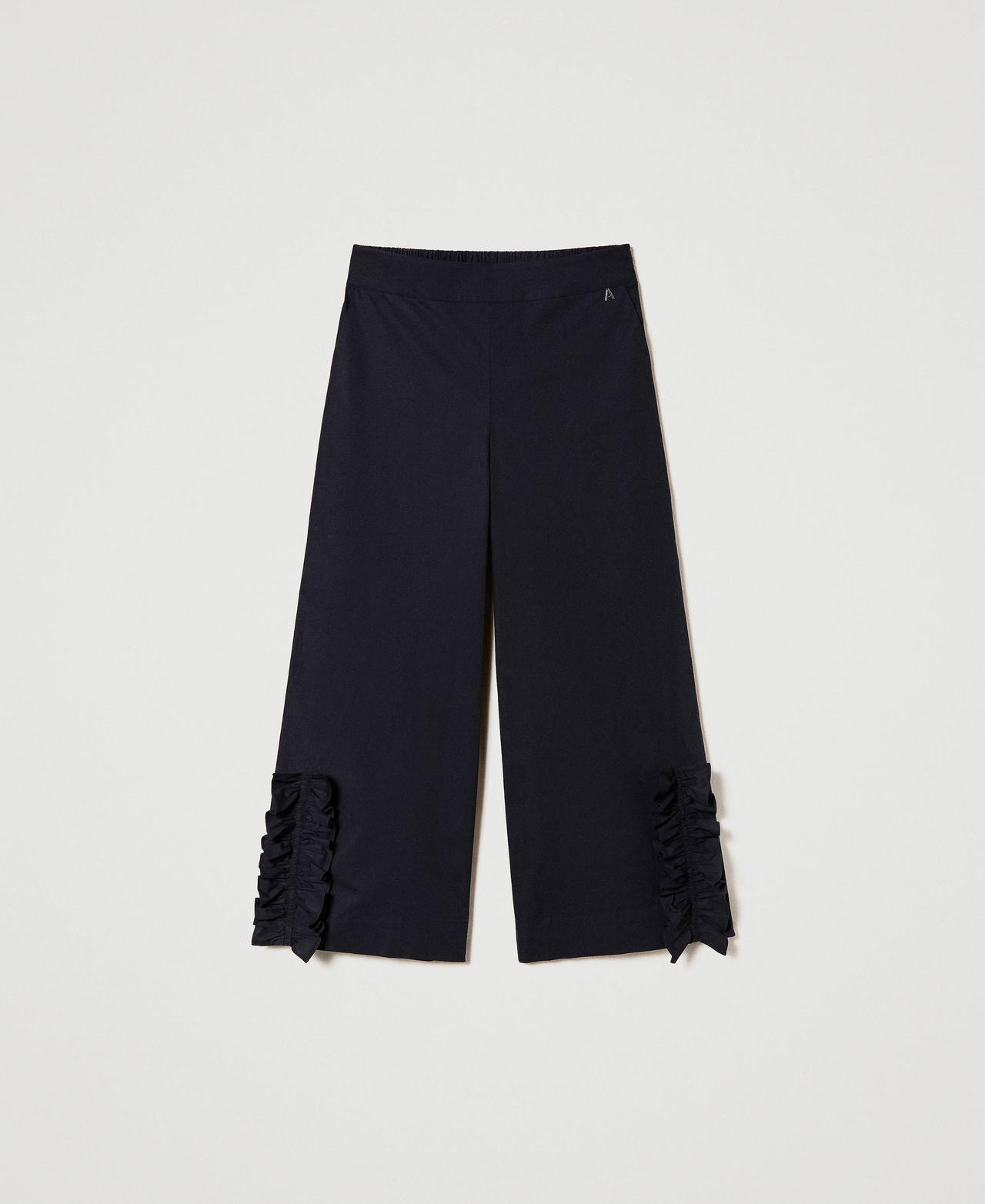 Pantalon cropped avec volants