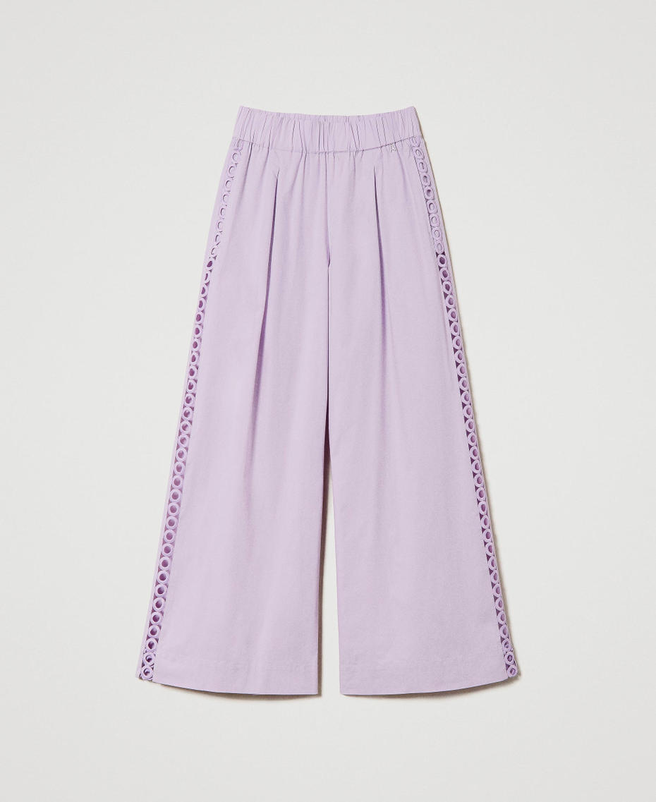 Palazzohose aus Popeline