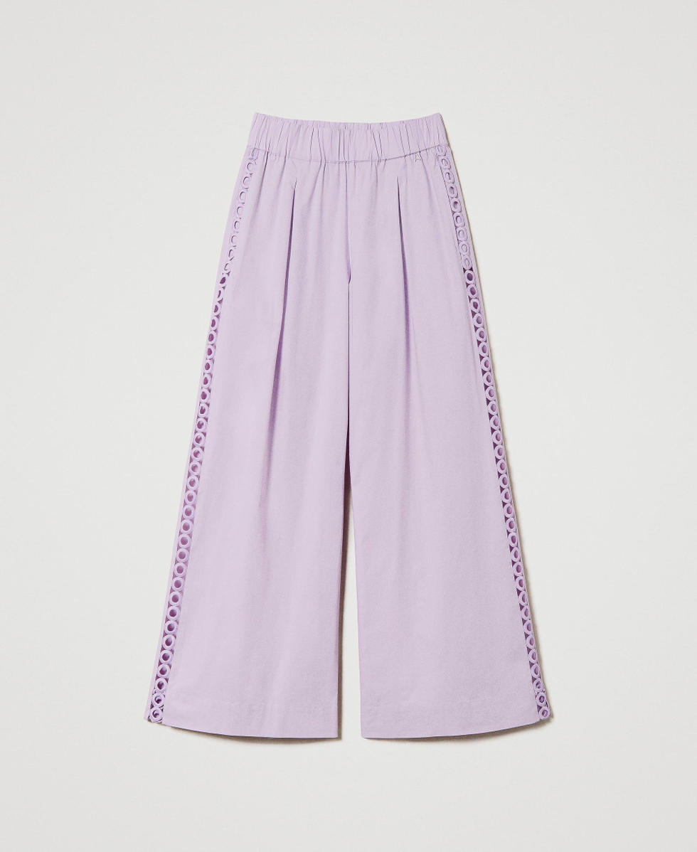 Palazzohose aus Popeline