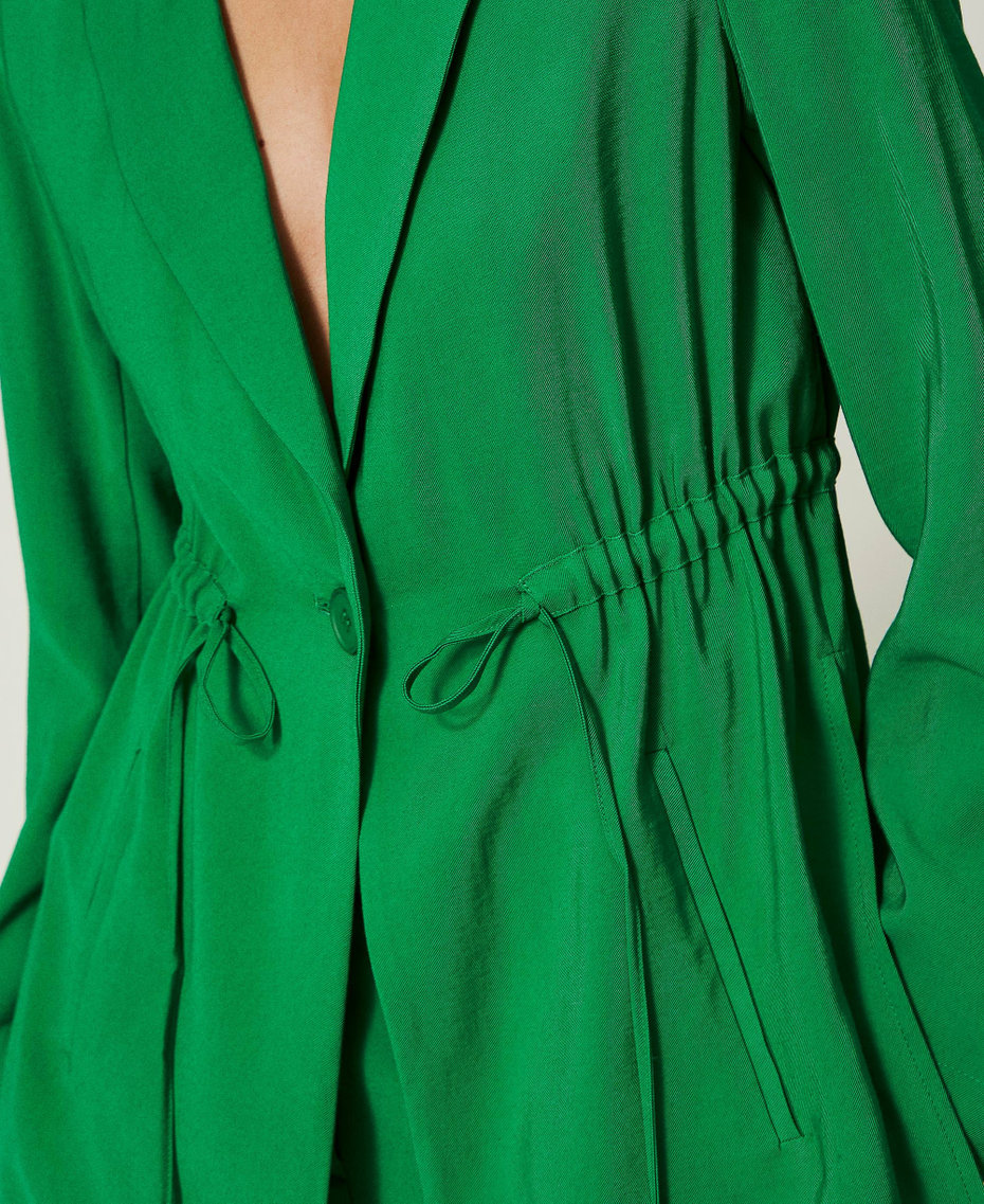 Blazer with drawstring “Fern Green” Woman 241AT2110_11512_04