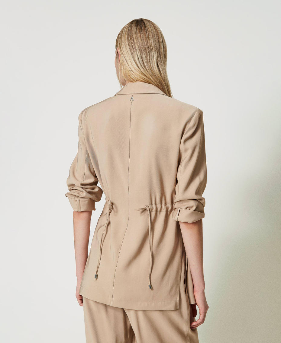Blazer with drawstring