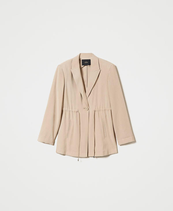 Blazer with drawstring