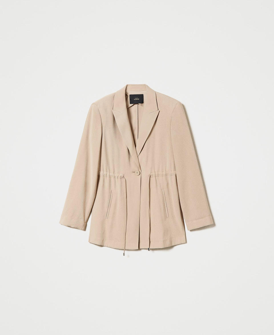 Blazer with drawstring “Medal Bronze” Brown Woman 241AT2110_11515_S0