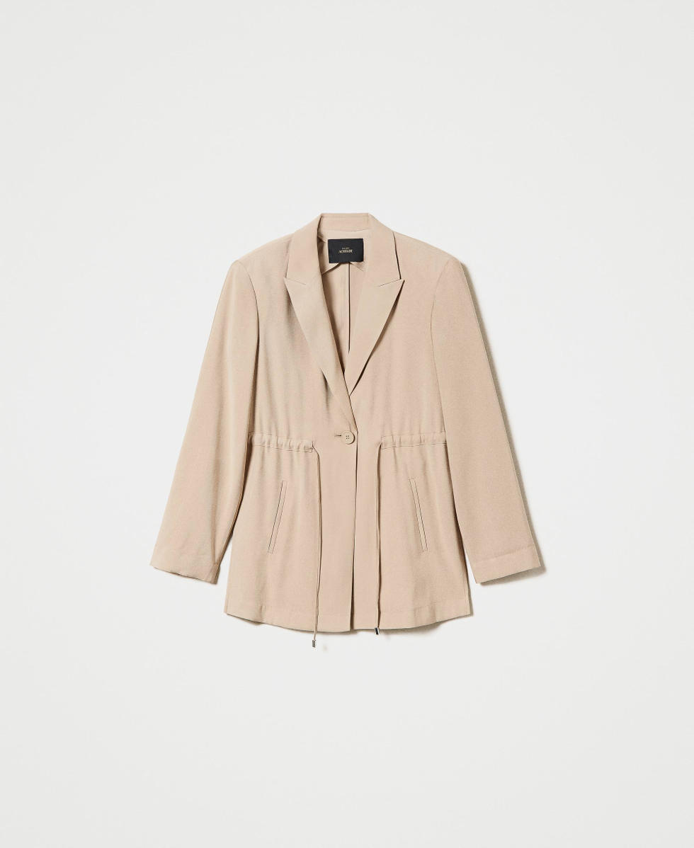 Blazer with drawstring