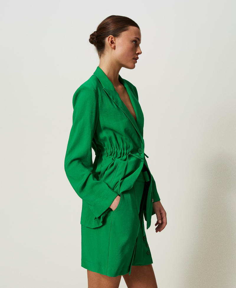 Short taille haute avec ceinture Vert « Fern Green » Femme 241AT2112-02