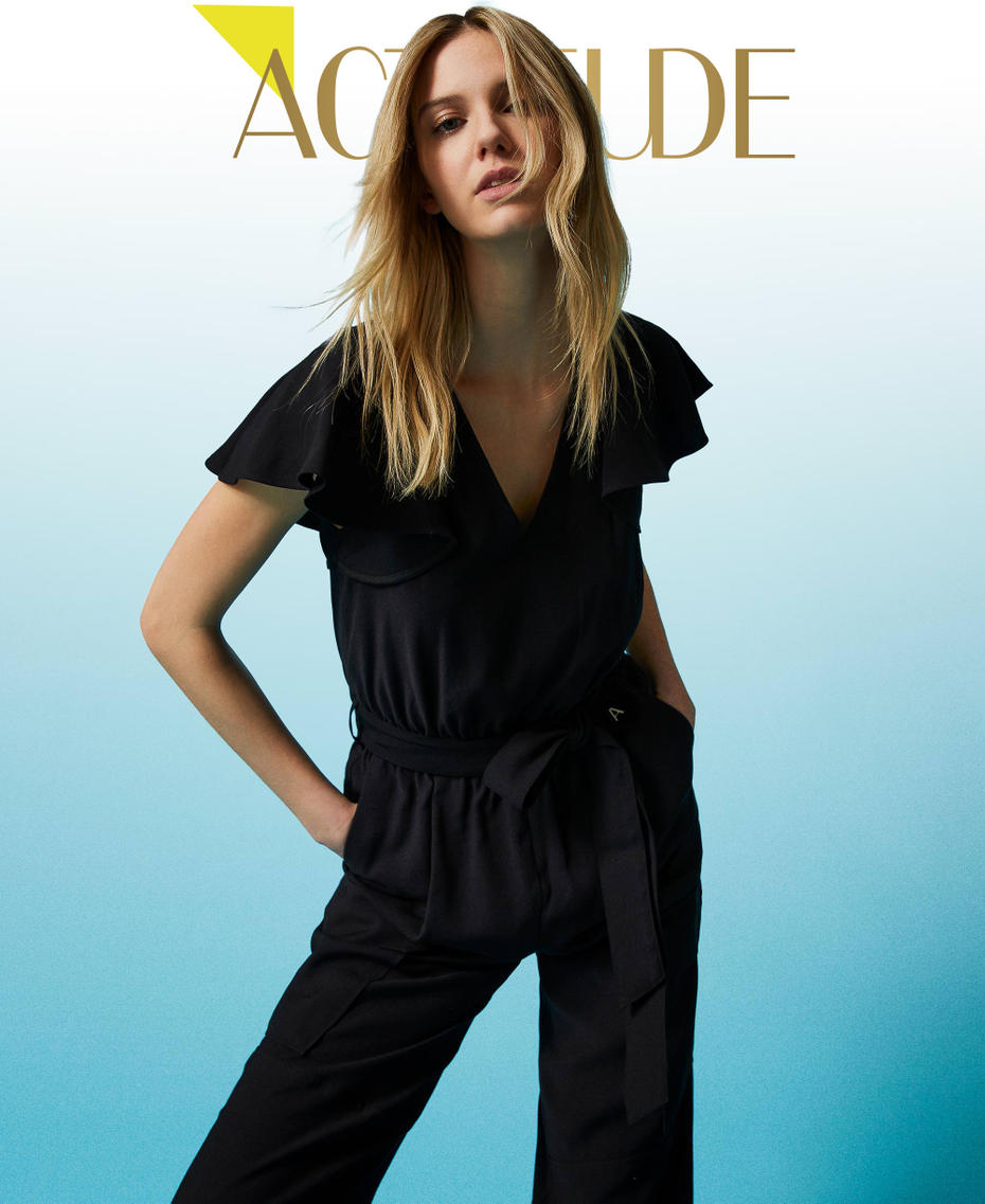 Cargo jumpsuit with belt