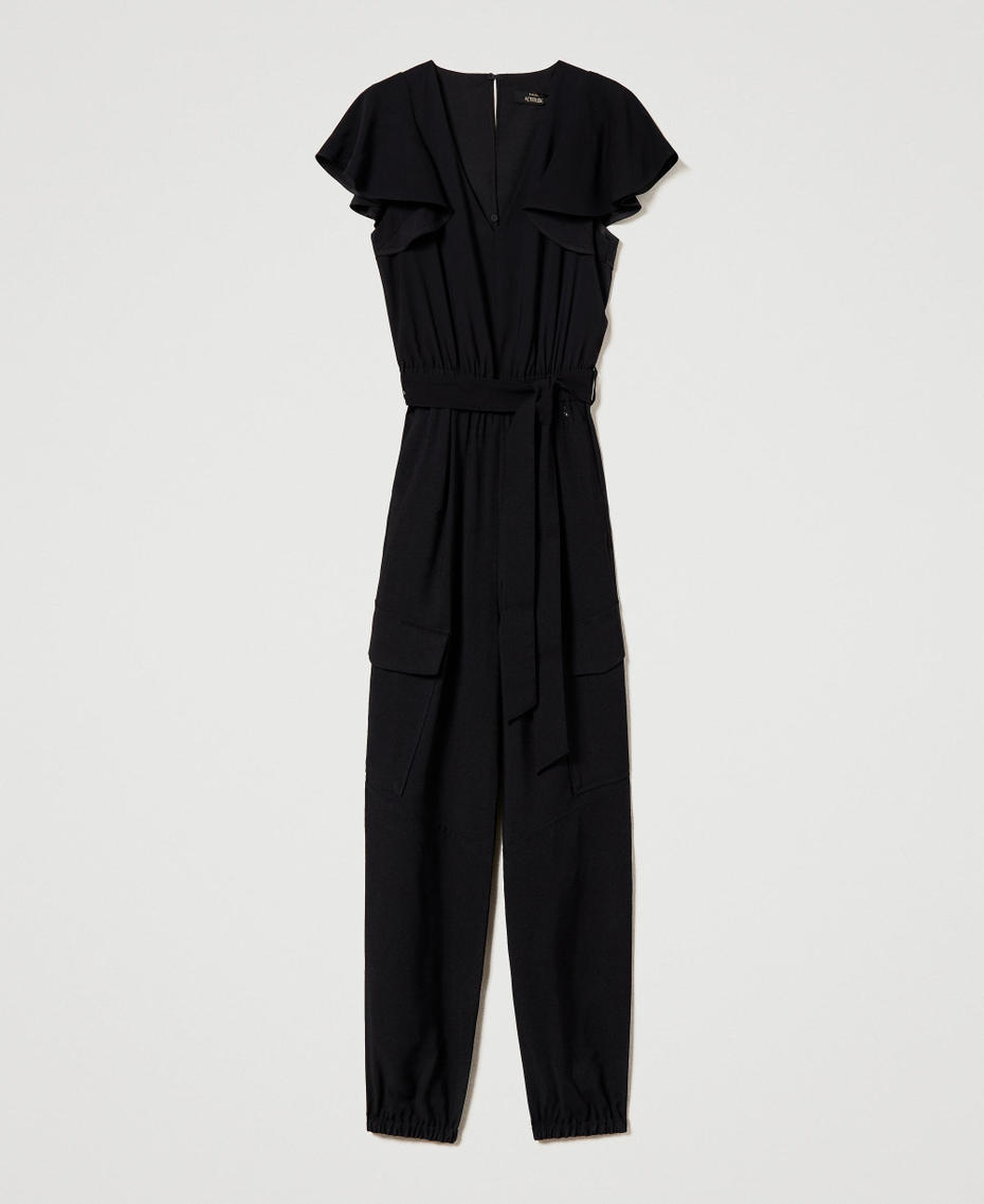 Combinaison cargo avec ceinture Noir Femme 241AT2113_00006_S0