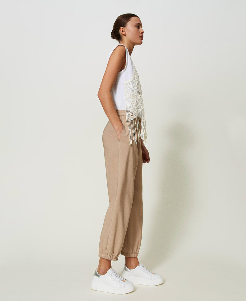 Joggers with pleats