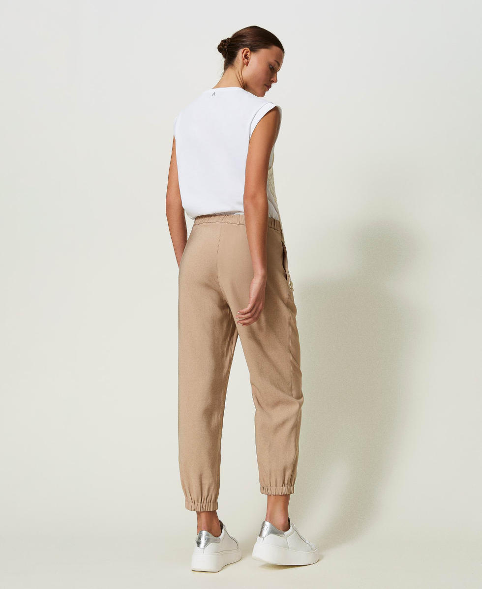 Joggers con pliegues Mujer Marron TWINSET Milano