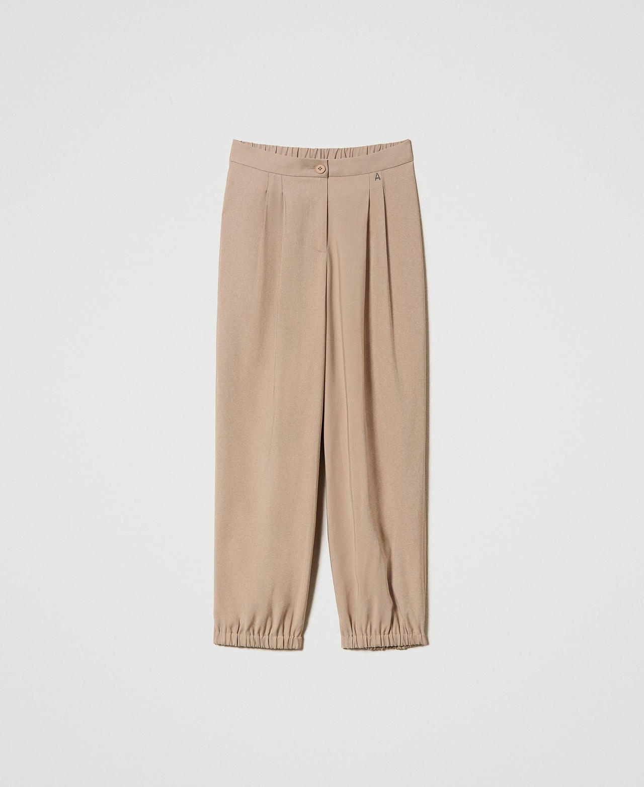 Joggers with pleats “Medal Bronze” Brown Woman 241AT2114_11515_0S