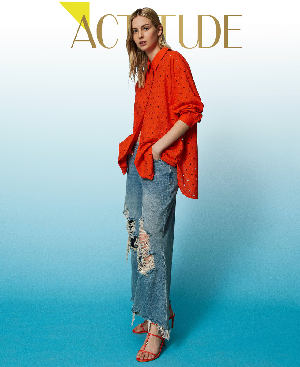 Frayed wide leg jeans 2025