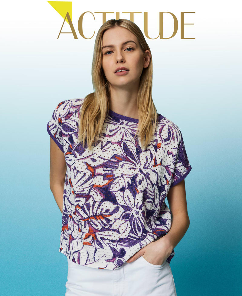Printed boxy jumper