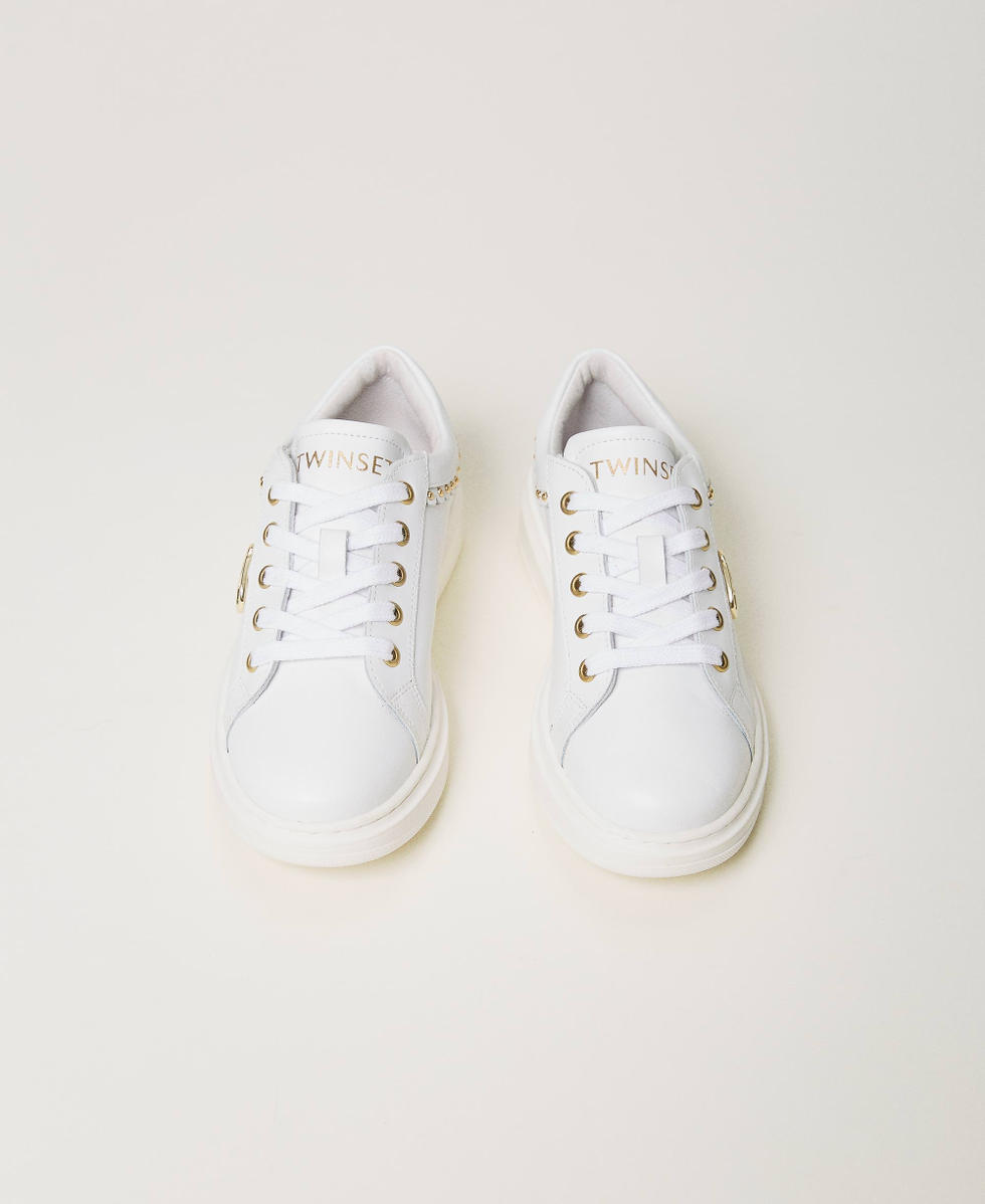 Sneakers de piel con Oval T