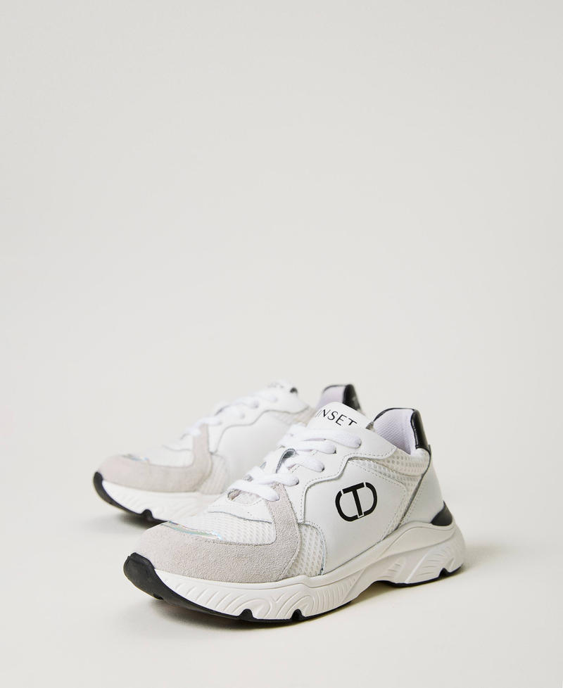 Sneakers running con Oval T Blanco "Lucent White" Niña 241GCJ092-02