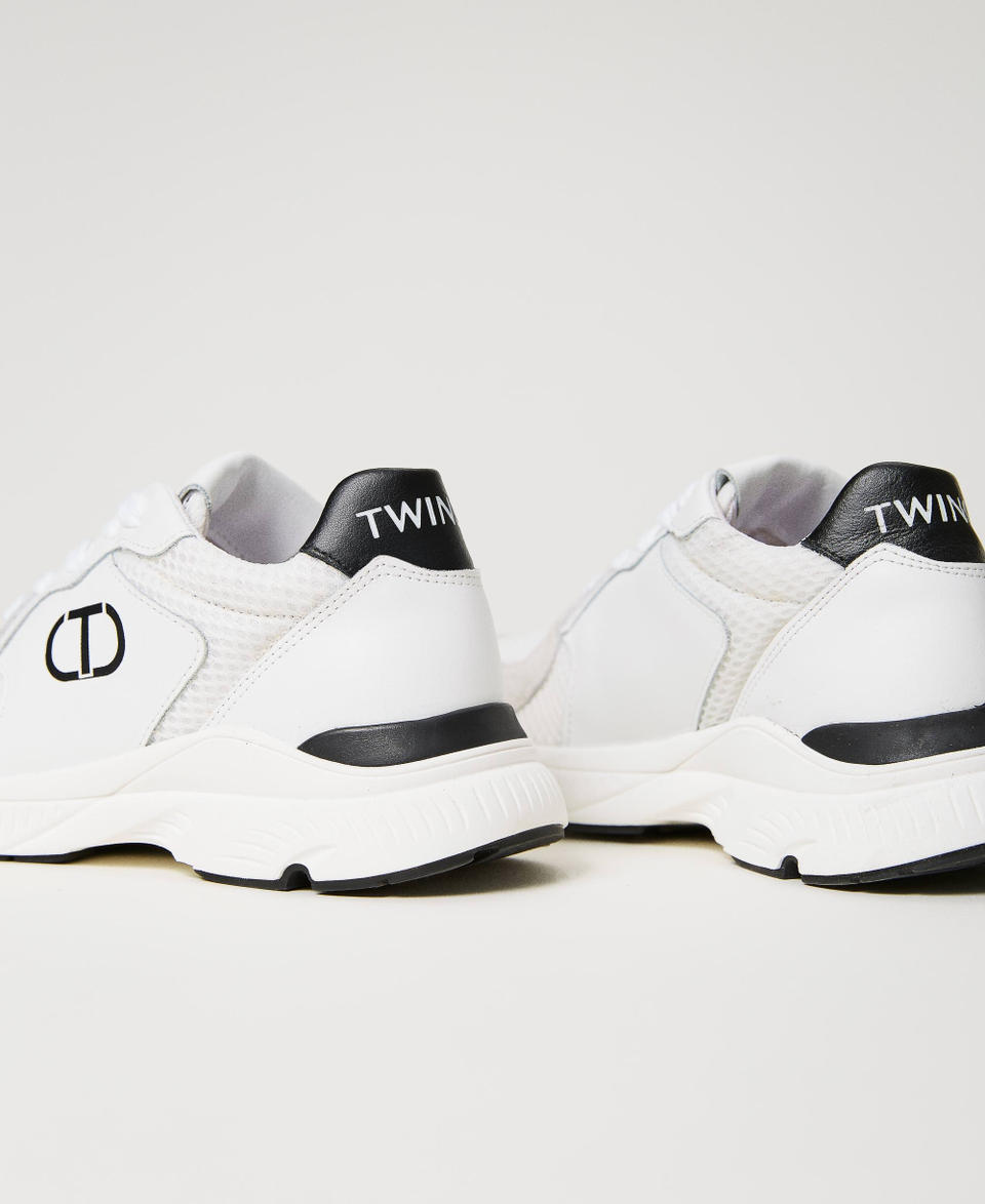 Sneakers running con Oval T Bianco "Lucent White" Bambina 241GCJ092_11271_03