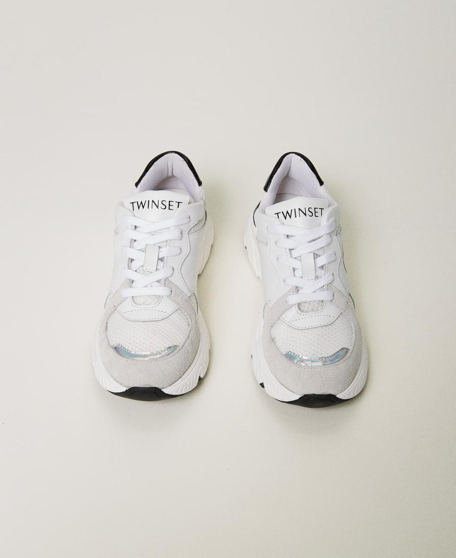 Running trainers with Oval T "Lucent White" Girl 241GCJ092_11271_04