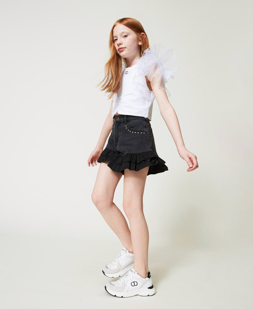 Running trainers with Oval T "Lucent White" Girl 241GCJ092_11271_S0