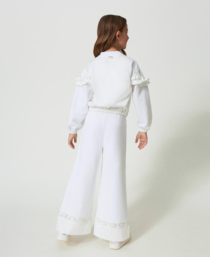 Lace palazzo trousers