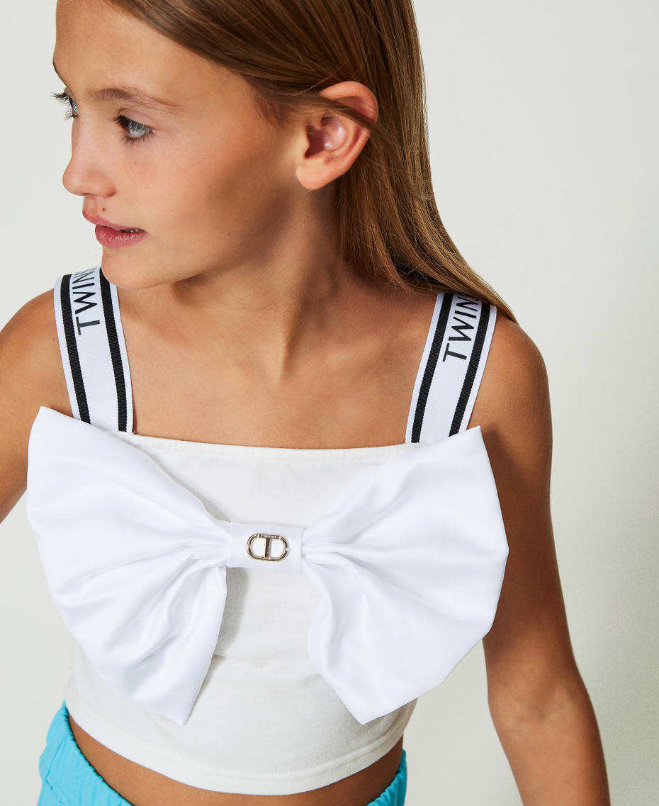 Cropped top with bow