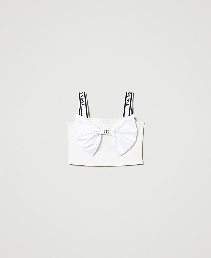 Cropped top with bow