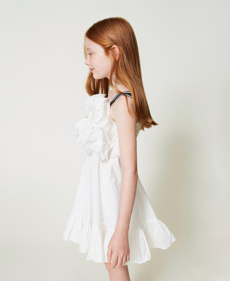 Short dress with ruffles and flounce "Lucent White" Girl 241GJ2120_11271_02