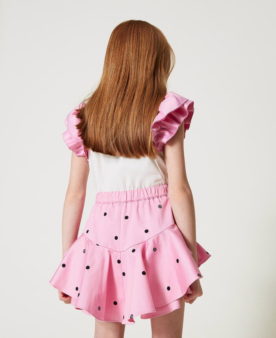 Polka-dot shorts with flounces